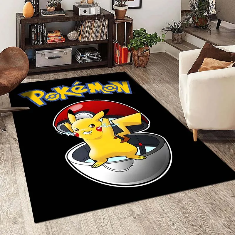 Pokémon Pikachu tlač veľkú veľkosť koberca pre obývaciu izbu Detská izba Domáca dekorácia Koberec neklipová rohožová rohožová rohožka koberec