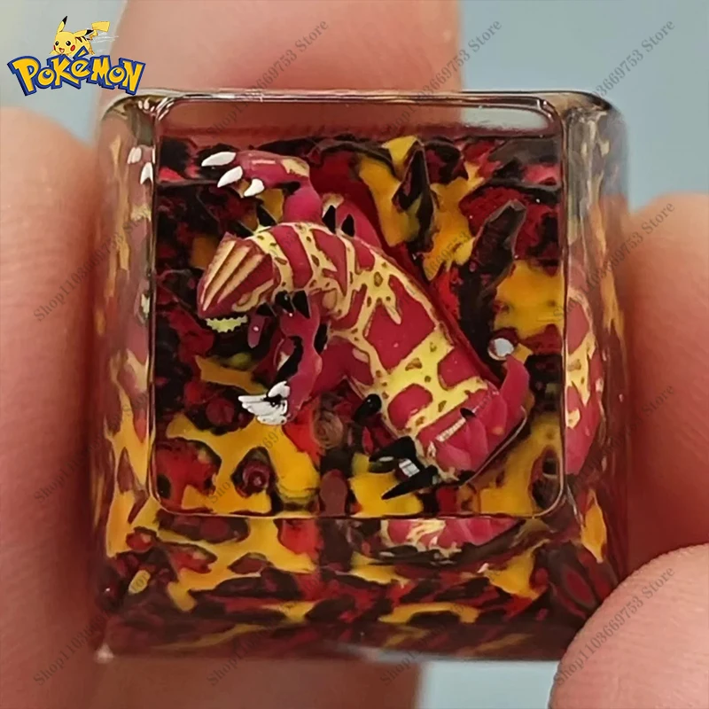Pokémon PTCG Živiva Klávesové kľúče anime figúrky Groudon Prispôsobené mechanické klávesnice DIY Kláves
