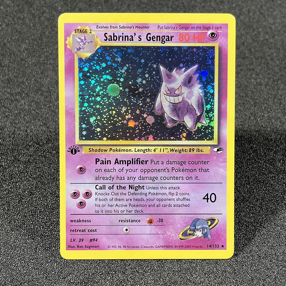 Pokémon Single Cards Gym Heroes (G1) Sabrina's Gengar Erika's VilePlume Blaine's Moltres Foil Card Game Collection PTCG Proxy