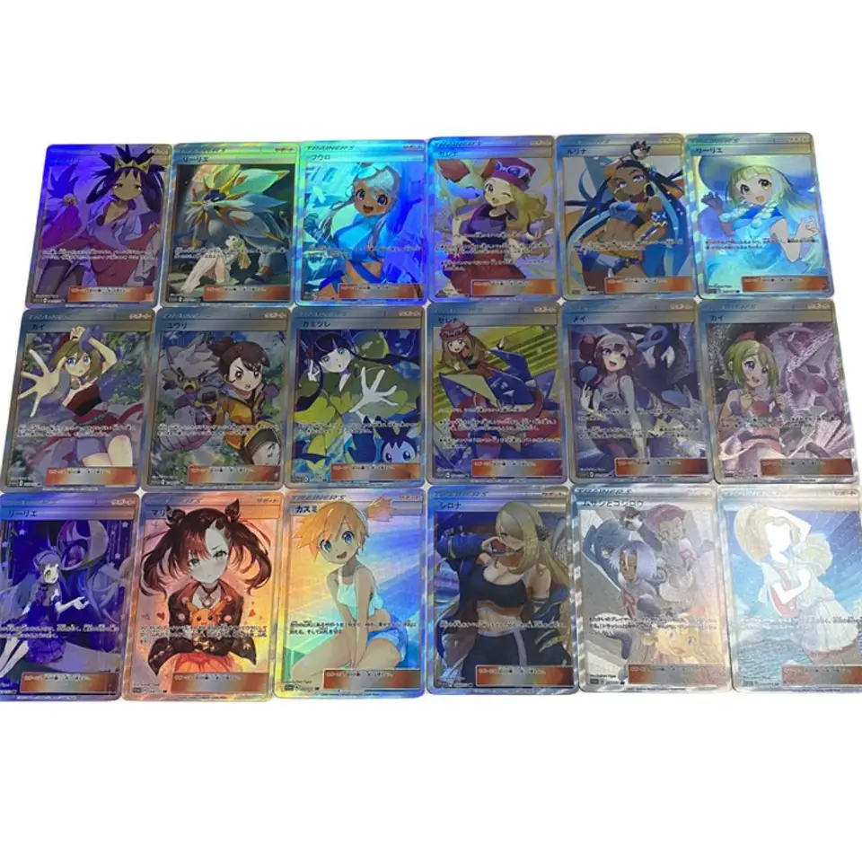 Pokémon Trainer Flashcards 18ks japonská verzia anime karikatúra Ločná ľahké bleskové karty samostatne vyrobené karty zbierky hry