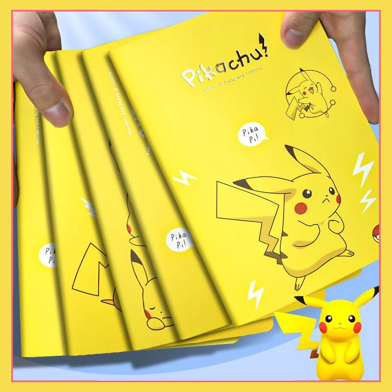 Pokémonový notebook študent domáca kniha kniha Picchu Animation Pattern Record Book 32k Student Notebook Nad vlákno kniha Detský darček Darček
