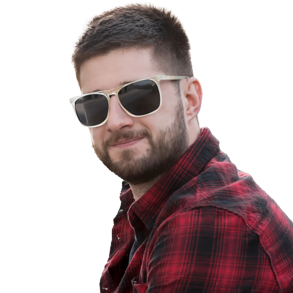 Polarizované slnečné okuliare Men Men Modré svetlo blokujúce okuliare jedlo veľké fotochromatické okuliare Rámy veľké optické okuliare na predpis