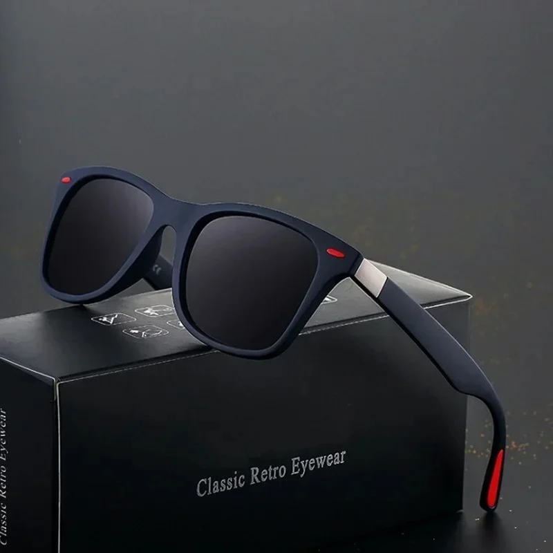 Polarizované slnečné okuliare Unisex obdĺžnik Vintage Slnečné okuliare Dizajn retro slnečné okuliare Muž okuliare Príležitostné okuliare UV400