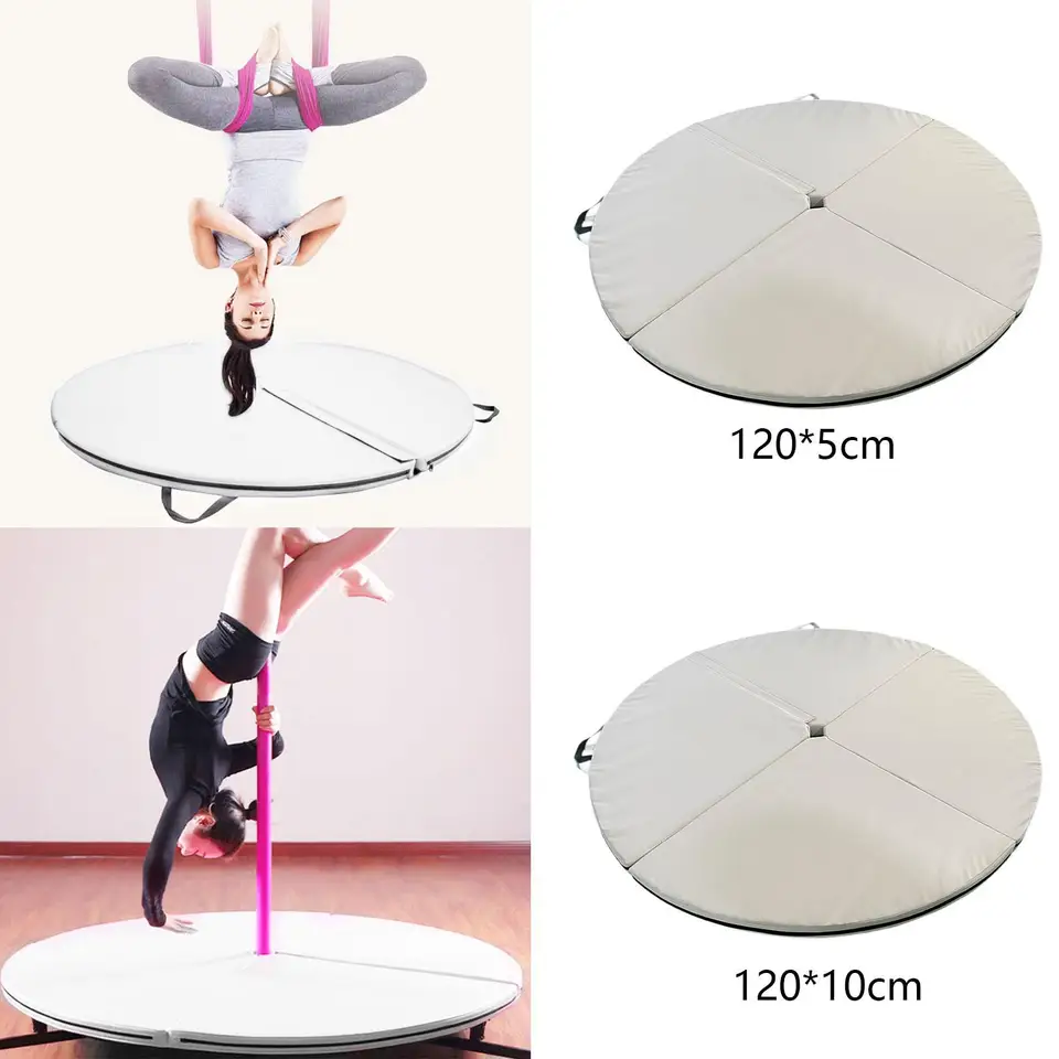 Pole Dance Mat Skladacie kruhové ľahké všestranné zahusťované havarijné podložky s nosením rukoväte pre domácu telocvičňu Fitness