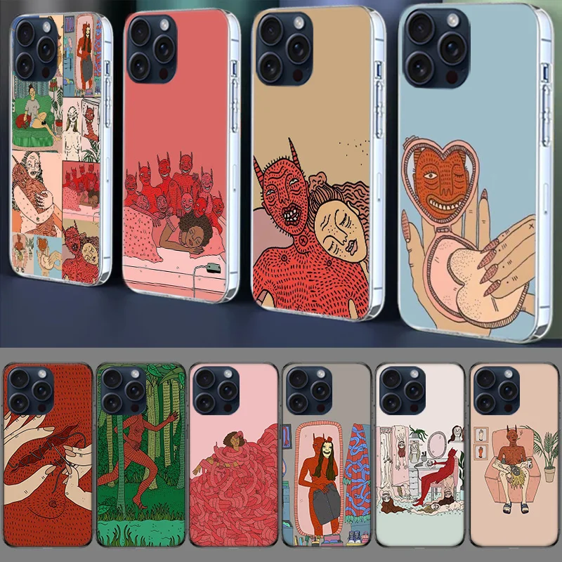 Polly NOR Art Clear Case pre Apple iPhone 12 13 Mini TPU 11 14+ 15 16 Pro Max Capa Plus xr x x Max.