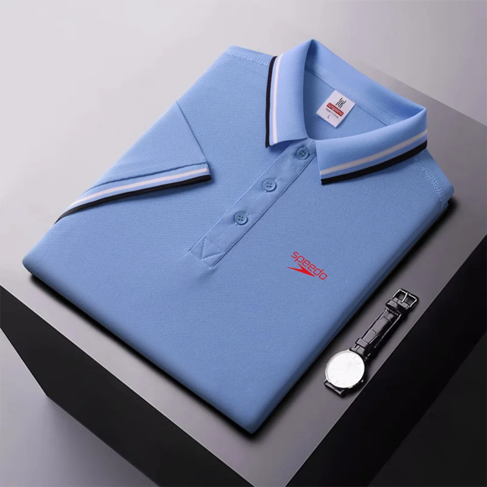 Polo de Algodón de Manga Corta Con Cubierta para hombre color sólido multicolor neformálne moda de veerano top de negocios 2024