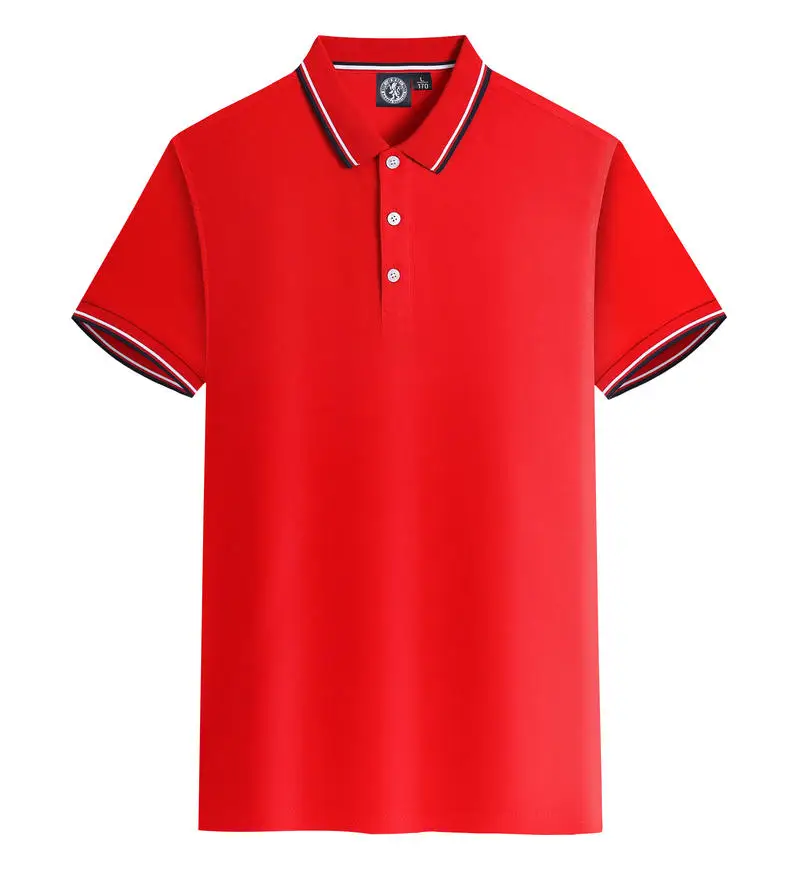 Polo košeľa letná masívna farebná pólová košeľa s krátkym rukávom Trh rukávom Trhnity pre mužov pre mužov Príležitostné streetwear Lightweight Jogging Topy