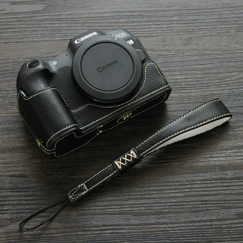 Polovičné puzdro pre Canon EOS R8 Camera PU Leather Base Base Chráni