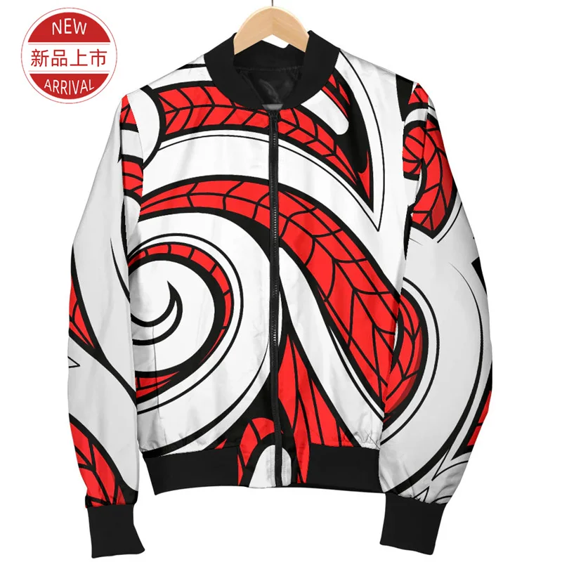 Polynézske tetovanie 3D tlačené bunda Polynézske kmeňové vzory Grafické bundy klopa pre ženy vintage etnické štýly Bundy top