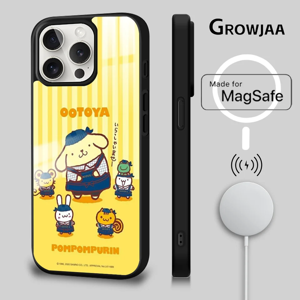 Pom pom purin roztomilý puzdro na telefón Magsafe pre iPhone 15 14 13 12 11 Pro Max Plus Mini Mirror Wireless Funda Funda