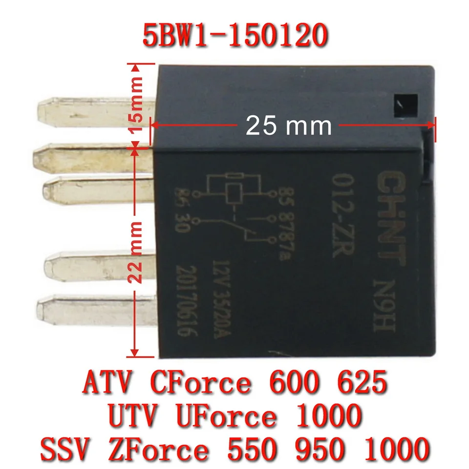 Pomocné relé 5BW1-150120 pre CF MOTOOTV CF600 ATR CFORCE625 CF600AU SSV CF1000US CF1000UTR CF500US UTV CF1000 UTR CF1000UU