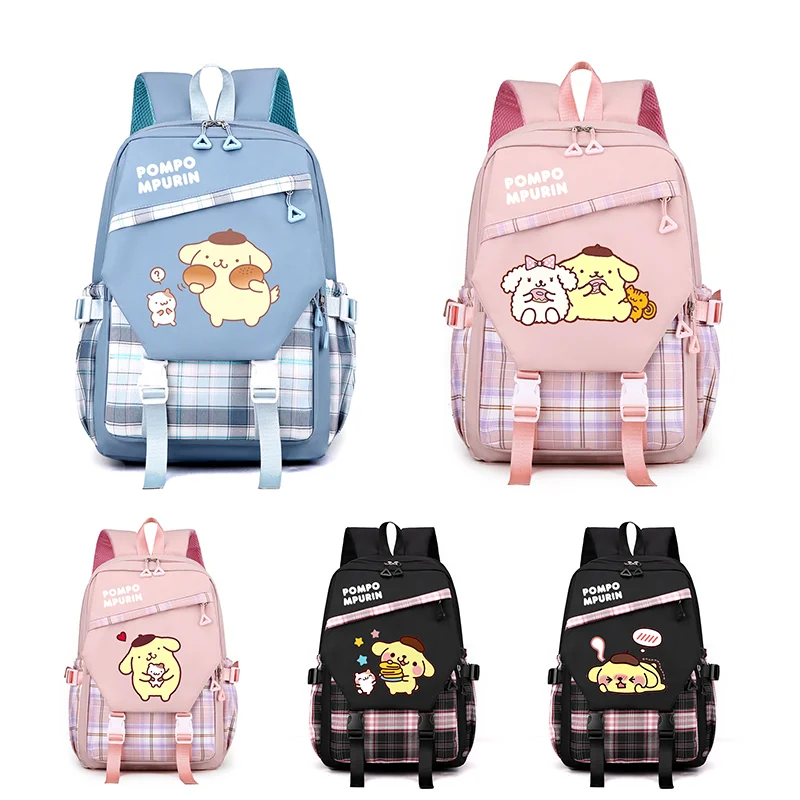 Pompompurín batohy pre deti dievčatky Dievčatá Školské tašky Karikatúra Študent College Bookbag Materská škola materská škola Rucksnack Dámske cestovanie