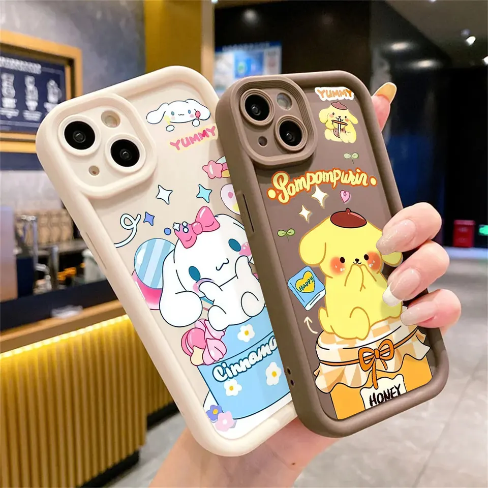 Pompompurín Cinnamoroll Telefón puzdro pre Samsung Galaxy S22 Plus S20 Fe Poznámka 20 Ultra S24 Ultra S23 Fe S21 S23 Ultra Soft Cover