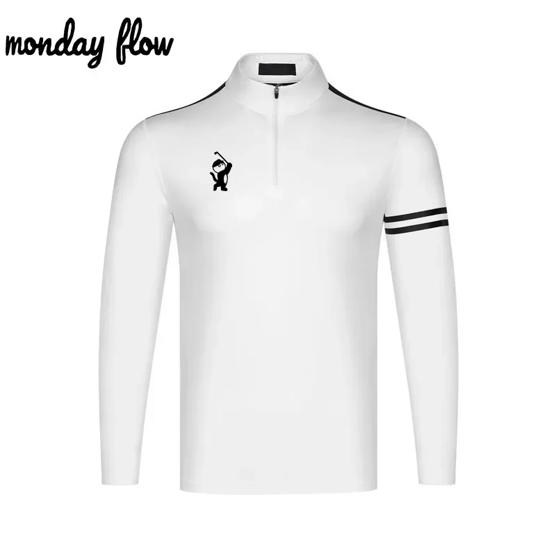 Pondelok Flow New Golf Ware Pánske tričko Dlhé ruka