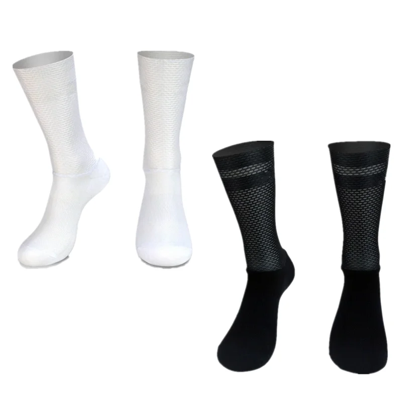 Ponožky Silikone Aero New Anti Slip Pro Team Cycling 2024 ponožky Men Men Men Bicycle Sport Running Bike Socks Calcetines Ciclismo