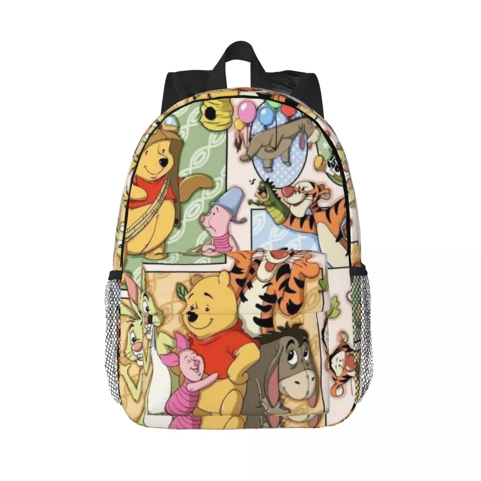 Pooh Bear Compact 15 -palcový batoh - Štýlová ľahká taška Perfektná pre študentov a dochádzajúci