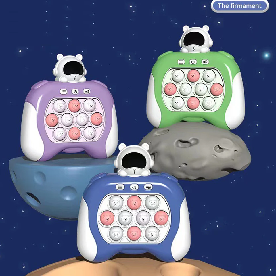 Pop Fidget Toys Game Machine astronaut Kids Fun Whac-a-mole stláčanie hračiek proti stresu reliéver hračky Sensory Bubble Darčeky