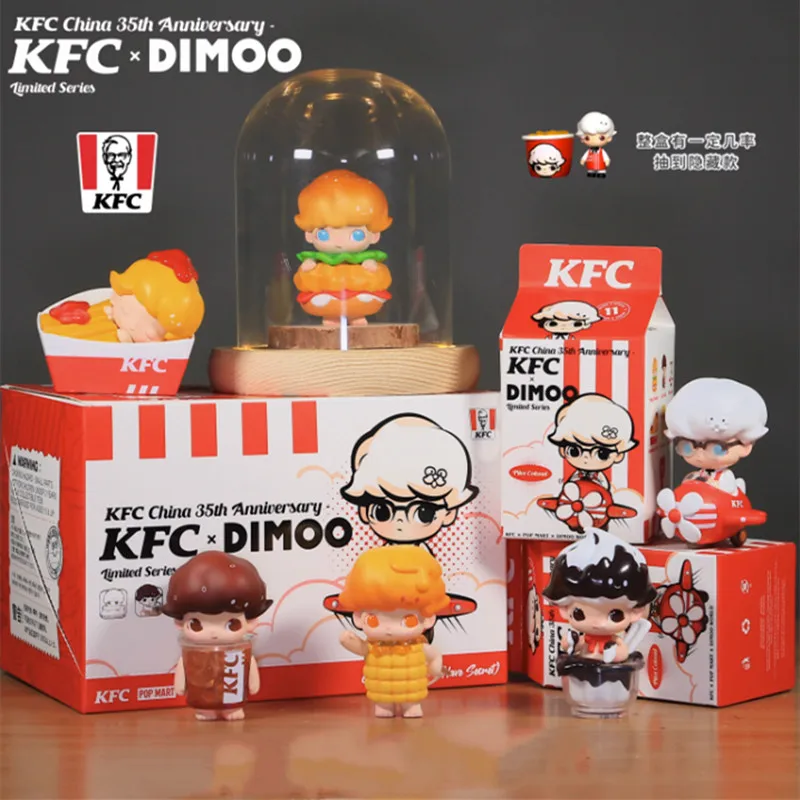 Pop Mart Dimoo KFC Series Series Blind Box Hračky Potvrdenie tajomného boxu v štýle roztomilý anime figúrka darček prekvapenie boxu