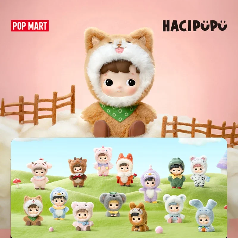 Pop Mart Hacipupu Snuggle with You Series Blind Box hádajte originálne hračky Doll Doll Cute Action Anime figuat Desktop Darček