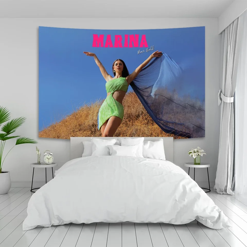 Pop speváčka Marina Diamandis tapiséria estetická hudba album umenie nástenné maľba picture bar kaviareň
