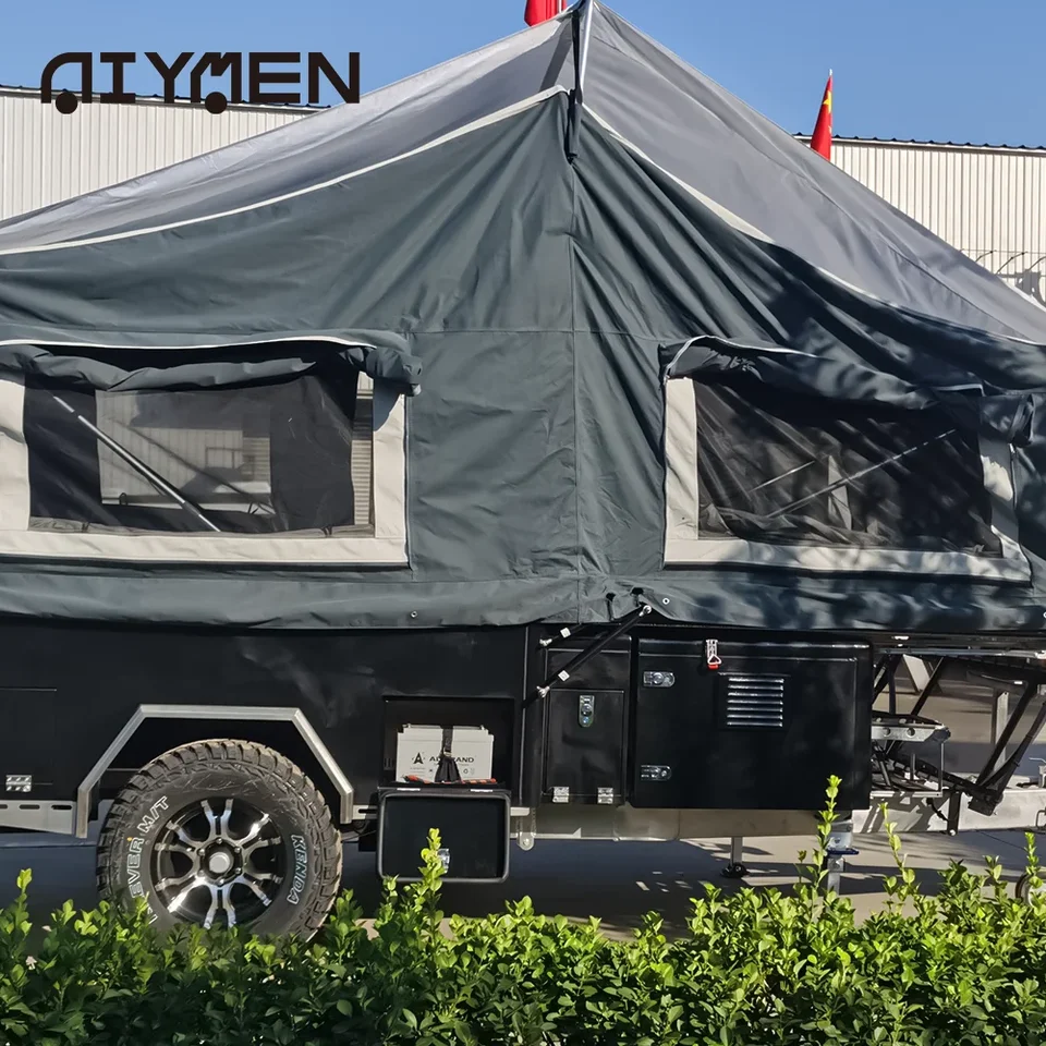 Pop -Up Camper Trailer Cama personalizada de luxo lona kemping cestovanie po pick offroad telhado tenda com ac