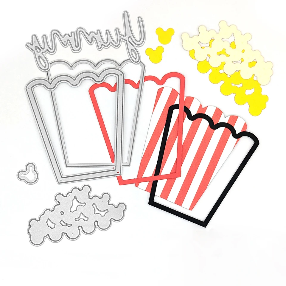 Popcorn Shaker Cutting Dies Disney Diecut for DIY Scrapbooking Dekoratívne papierové karty remese