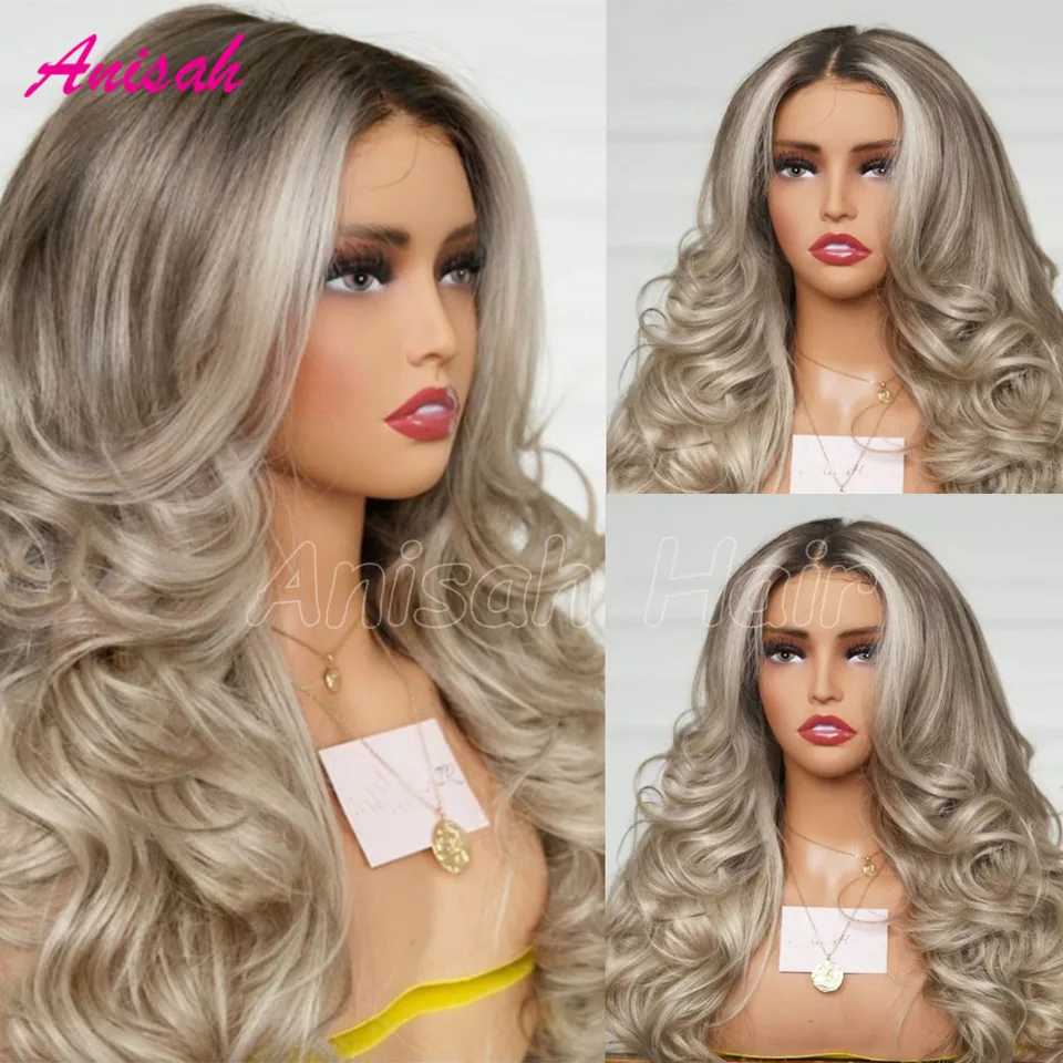Popolová blondínka zvlnená čipka predné parochne ľudské vlasy vopred brazílske vlasy Remy Hair 5x5 Lace Uzatvo