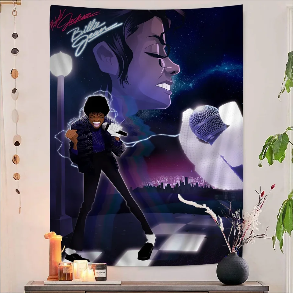 Popový spevák 80. rokov Michael Jackson Farebné tapisérie steny závesný český steny tapisérie mandala nástenné listy