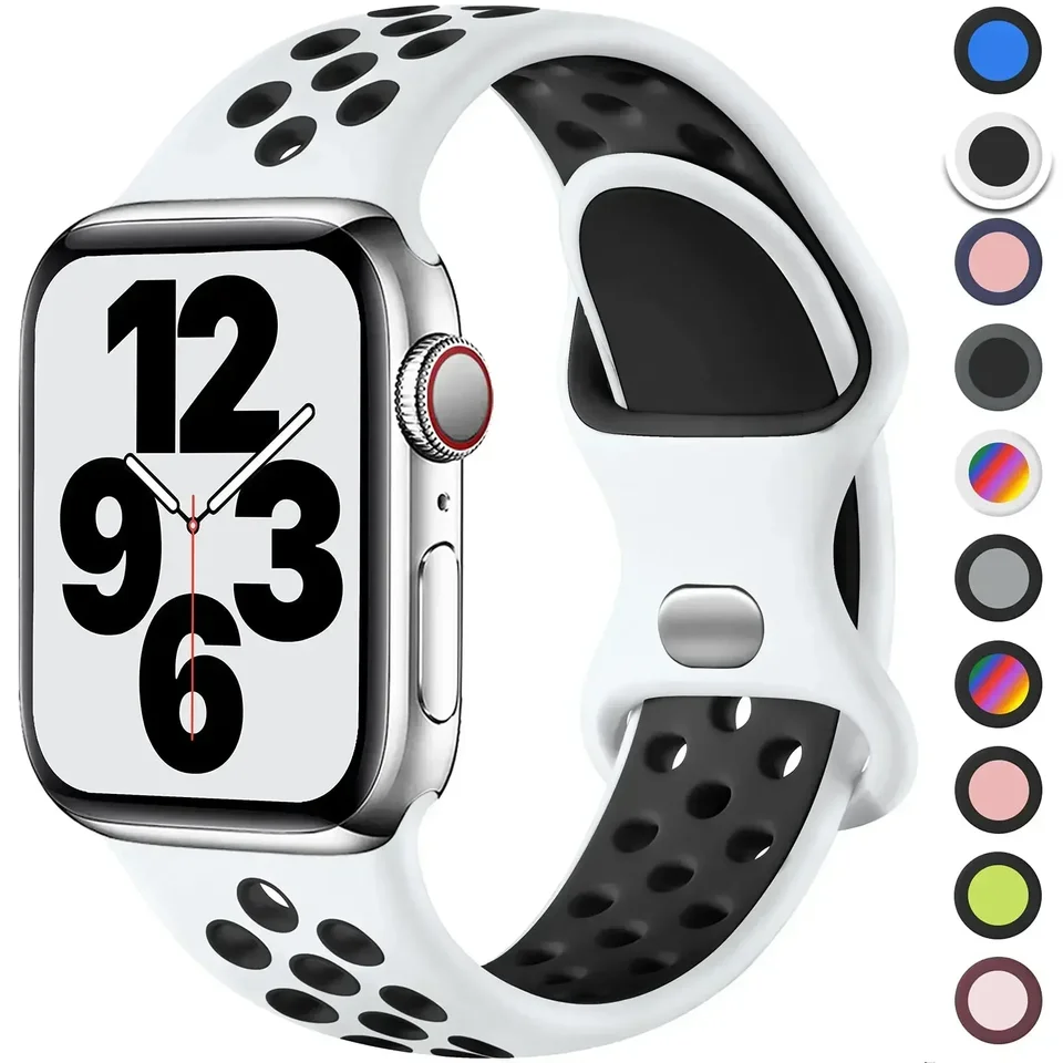 Popruh pre Apple Watch Band 49 mm 44 mm 45 mm 42 mm 41 mm 38 mm 40 mm korea silikónový športový náramok Iwatch 8 SE 7 6 5 Ultra 49 mm