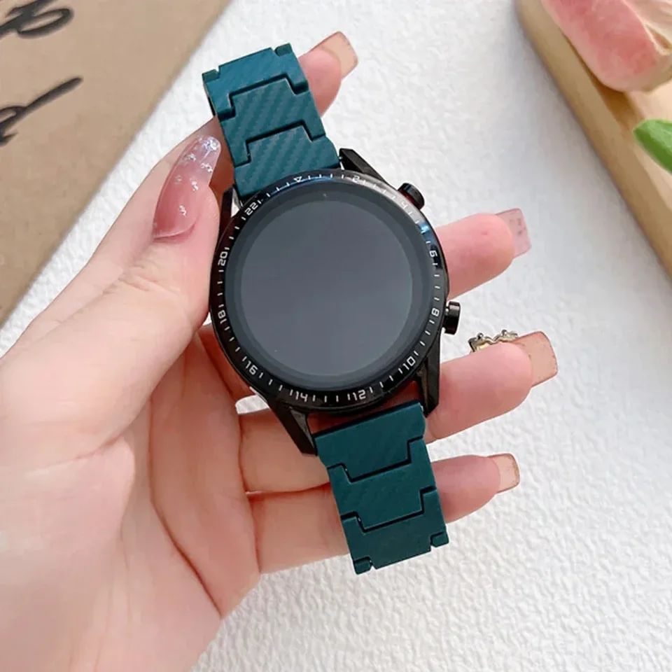 Popruh z uhlíkových vlákien pre Samsung Galaxy 7/6 Classic/5/Pro/4/Active 2 Band 20 mm 22 mm náramok Huawei Watch GT 4-3-Pro-2e WatchBands