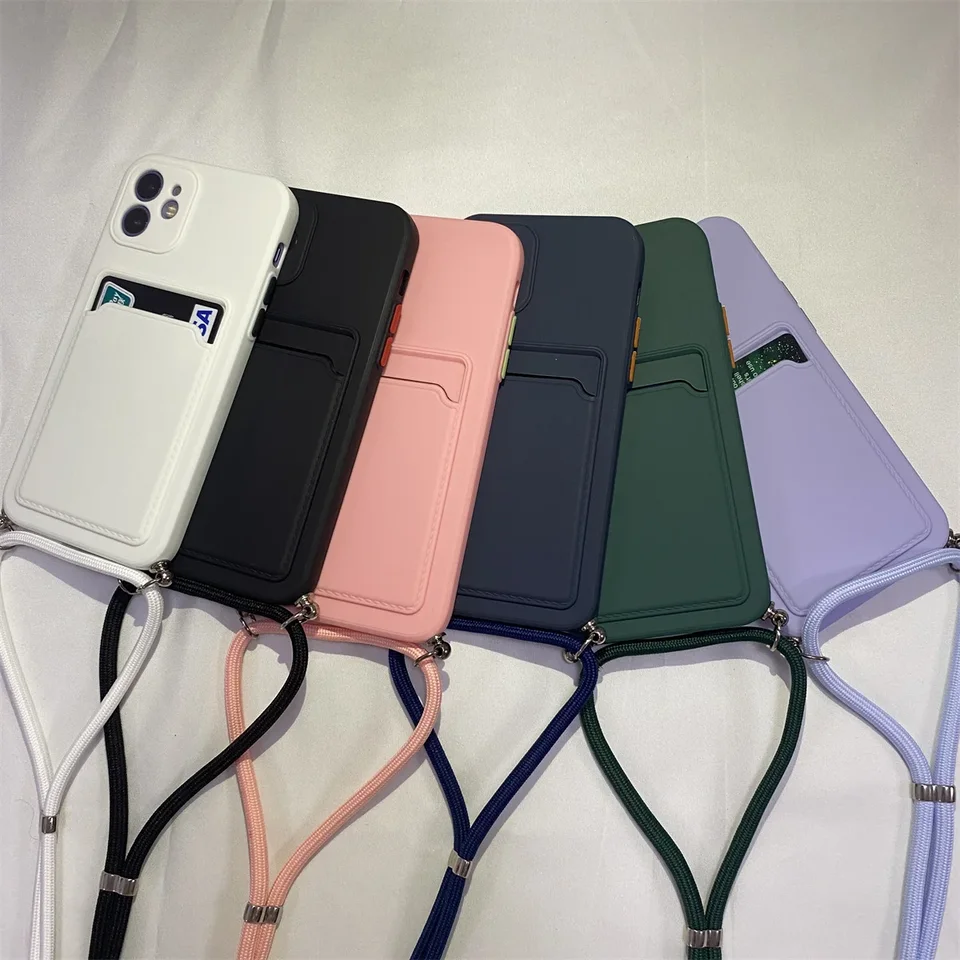 Popruh šnúrky držiteľ karty držiteľa karty pre Xiaomi Redmi Note 11S 10 12 9 Pro Max 9s 9t 9a 9c 8 7