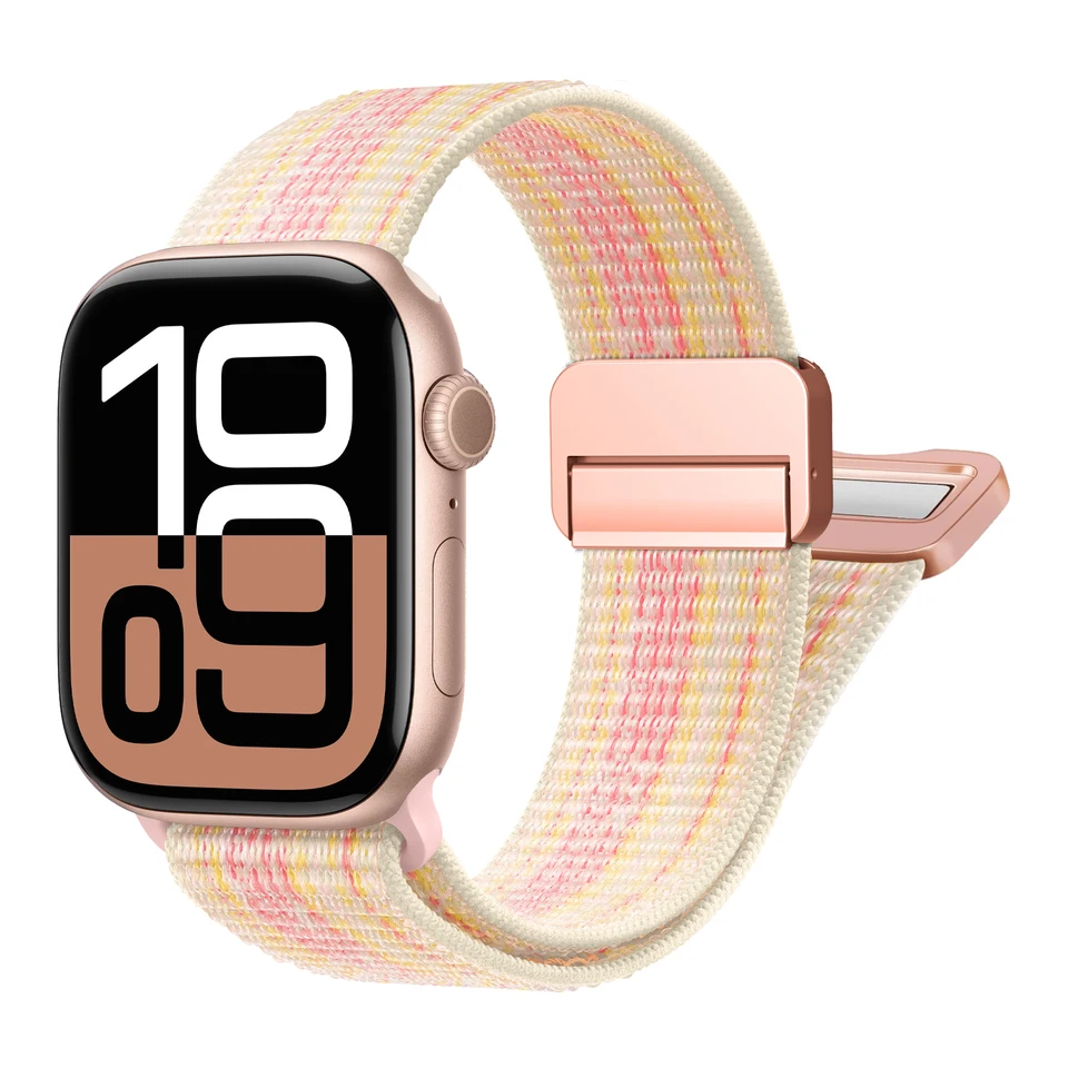 Popruhy pre Apple Watch 10 pásmo 42 mm 46 mm 45 mm 44 mm 49 mm 40 41 mm nylon Magnetic Correa náramok Iwatch séria 9 8 7 6 5 Ultra se