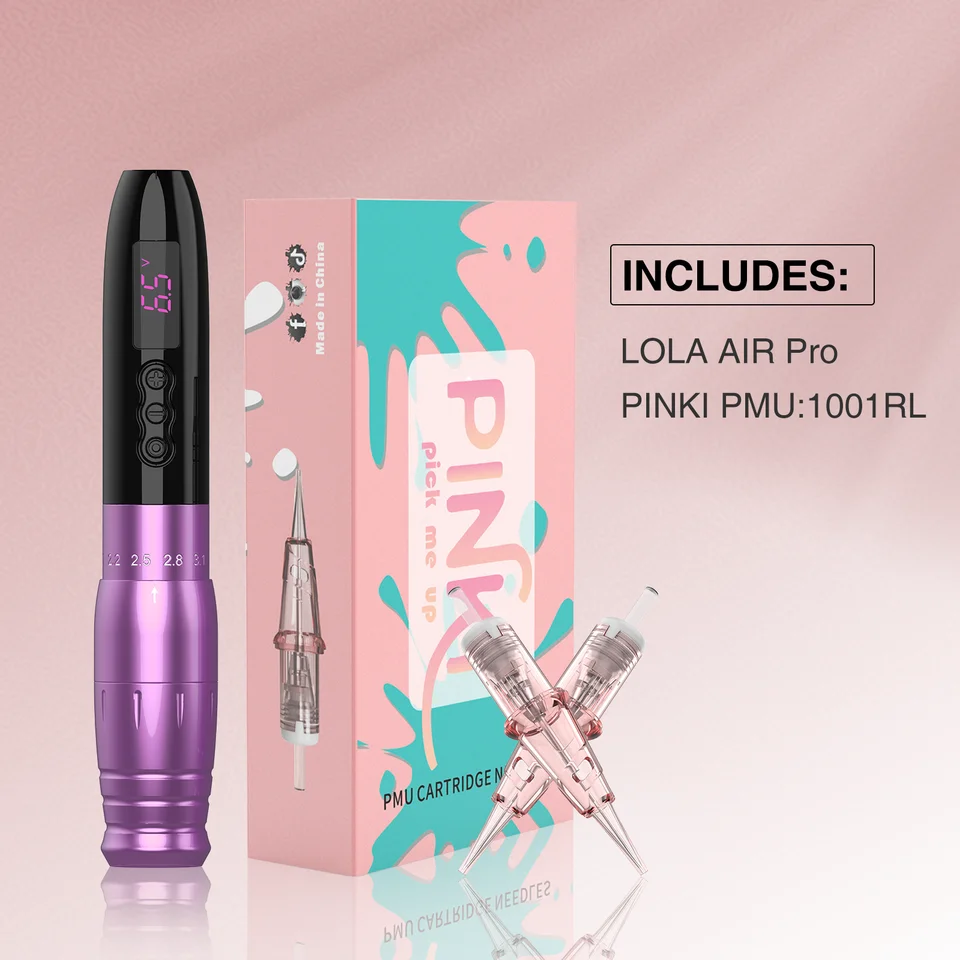 Popu Lola Air Pro Wireless Battery Trvalé make -upové pero strojové súpravy pre PMU SMP & Tattoo