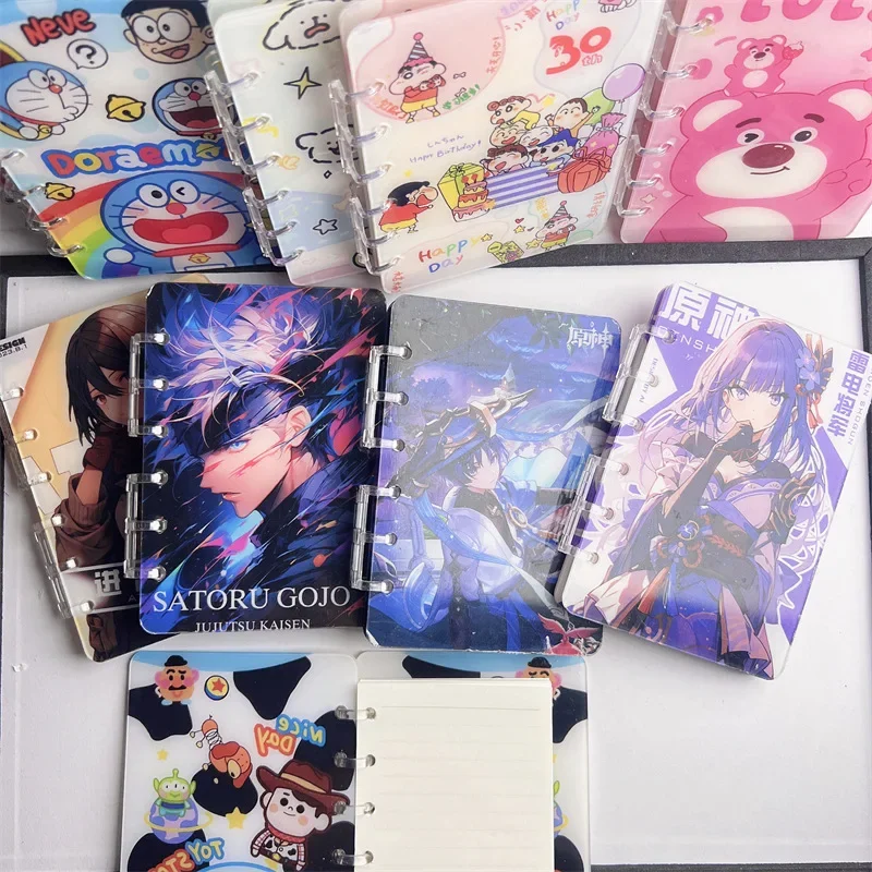 Populárna anime karikatúra akrylová kniha Bandai Notebook Vynikajúca kniha s voľným listom Jujutsu Kaisen Genshin Impact Attack na Titan A7