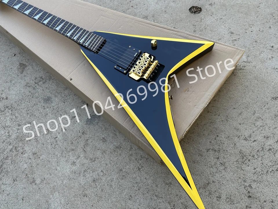 Populárna gitara Jackson, All Black, Double Rocker Ralk-Out Board, EMG Active Pickup, Vysoko kvalitná vlastná bezplatná preprava (J163)