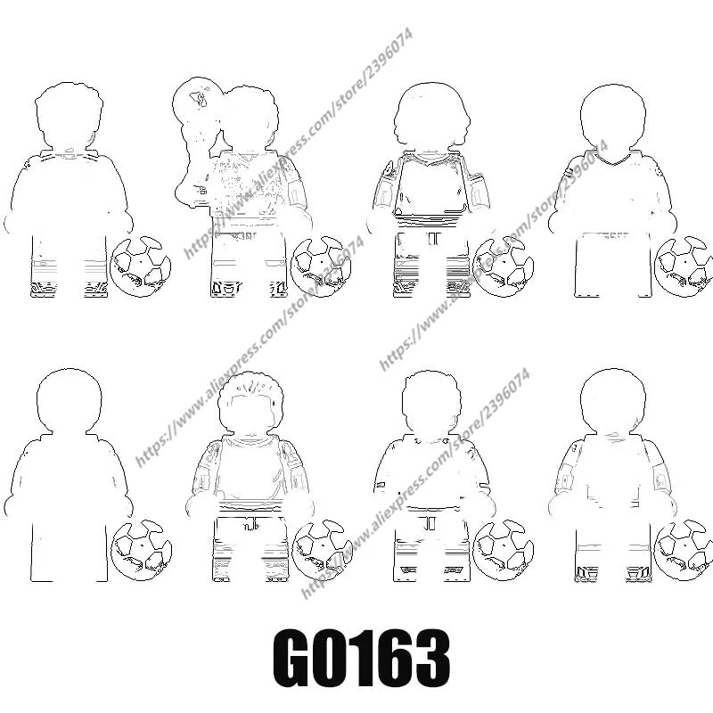 Populárne športové modely Figure Building Blocks pre deti G0163 GH0495 GH0496 GH0497 GH0498 GH0499 GH0500 GH0501 GH0502