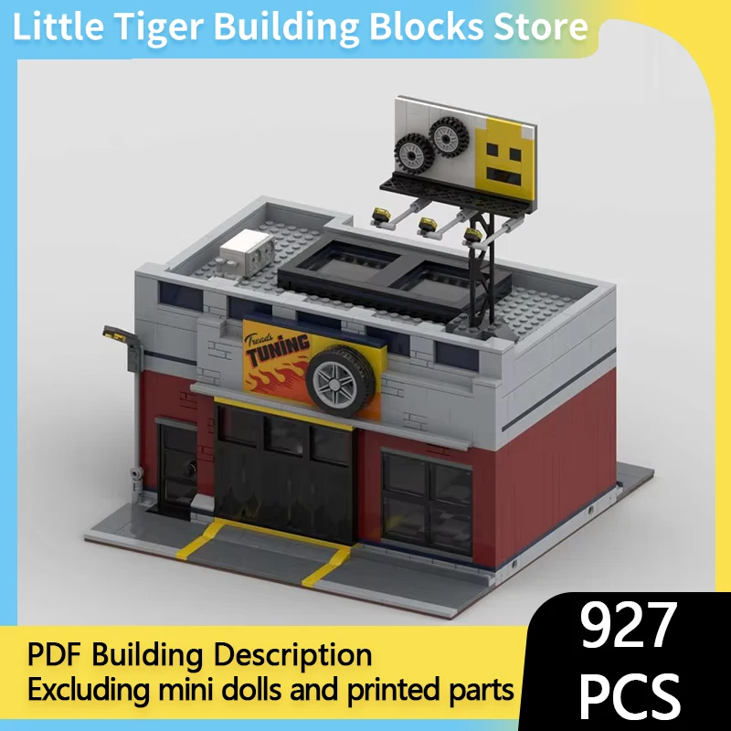 Populárny anime model MOC Building Bricks Springfield Auto opravovňa Modulárna technológia Darge Prázdniny Zhromaždenie detských hračiek