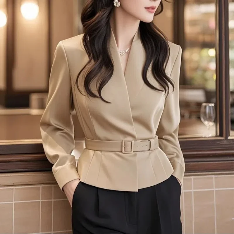 Populárny trend Krásny malý voňavý khaki High-end Feel Vyzerá skvele zahraničný obchod Štýlový predný rameno na jeseň
