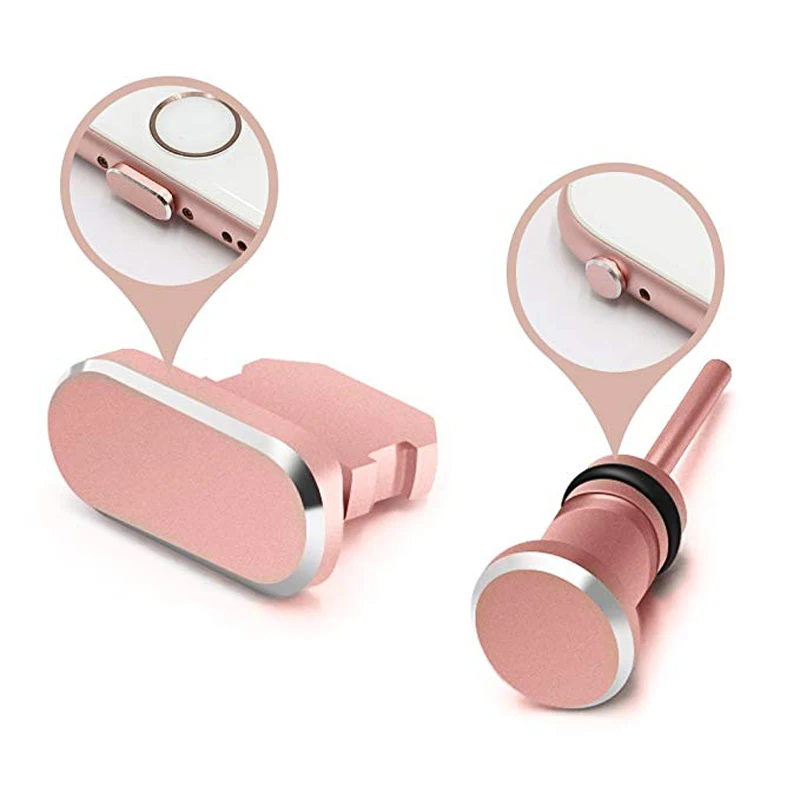 Port nabíjania kovov 3,5 mm slúchadlá Jack USB Sada prachovej súpravy pre iPhone xs max xr x 8 7 6 6s plus 5 5s mini anti -prachová zátka