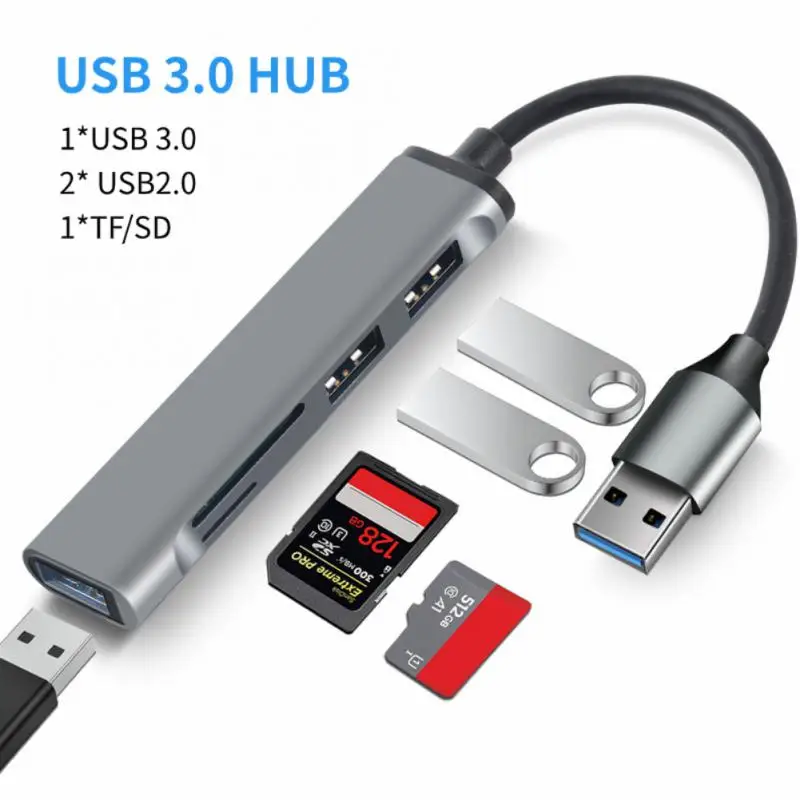 Port USB 3.0 Card Reader Hub USB C Type C Splitter Mini 2 v 1 Cardreader pre SD TF pre Windows Vist
