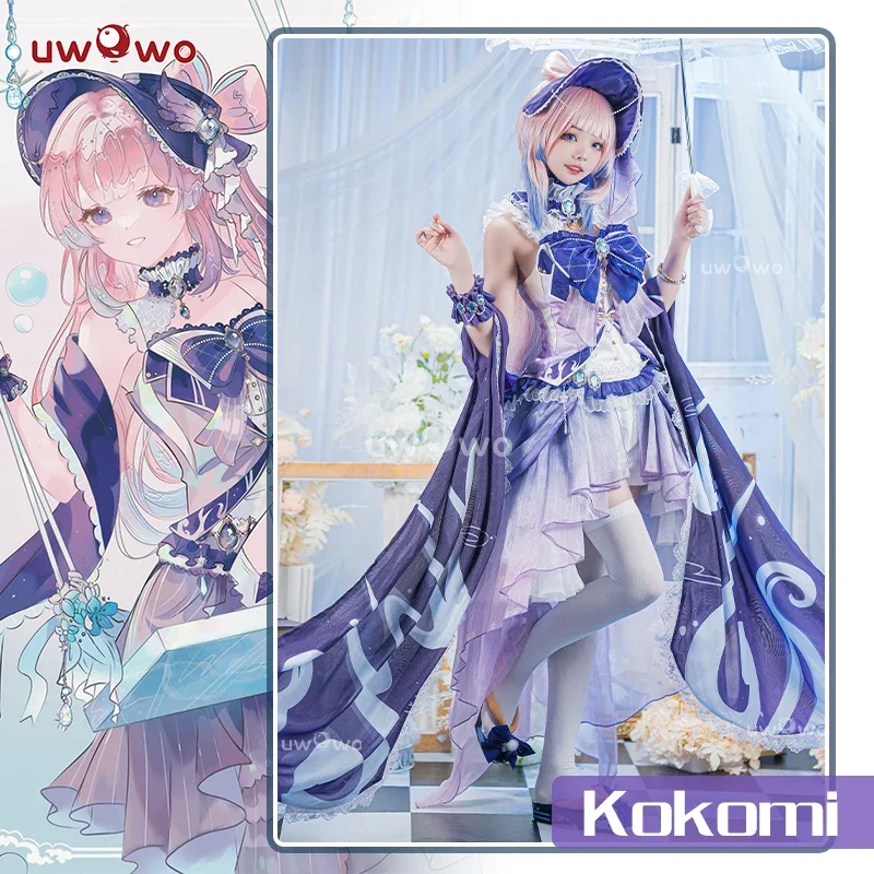 Posledná šarža Kokomi Cosplay Genshin Impact Fanart Kokomi Fontaine Style Dress Cosplay kostým