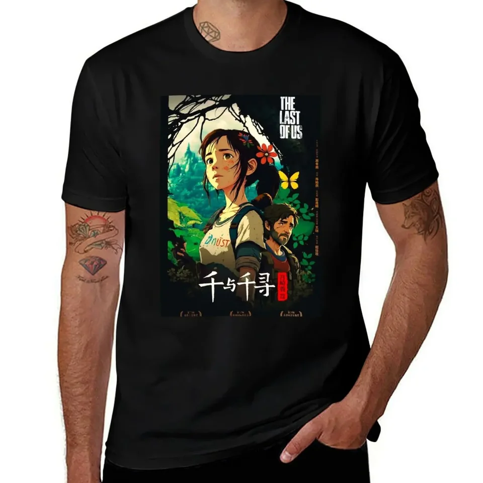 posledné z nás tričko anime v štýle Prispôsobené rýchle sušenie anime tričko chlapci zvieracie tlač Pánske biele tričká