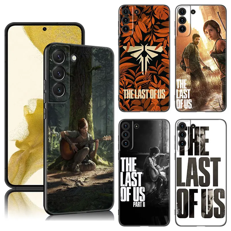 Posledný z amerického telefónu pre telefón Samsung Galaxy S23 S21 S20 Fe S24 S22 Ultra S10E S10 S9 S8 Plus čierny silikónový kryt