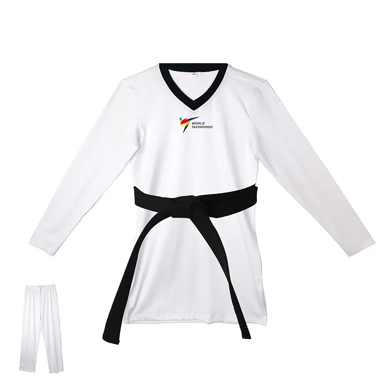 Posledný úsek tesný rýchle sušenie Taekwondo Suit Unisex pre dospelých súťaž pre deti v boji proti oblek 100-200 cm