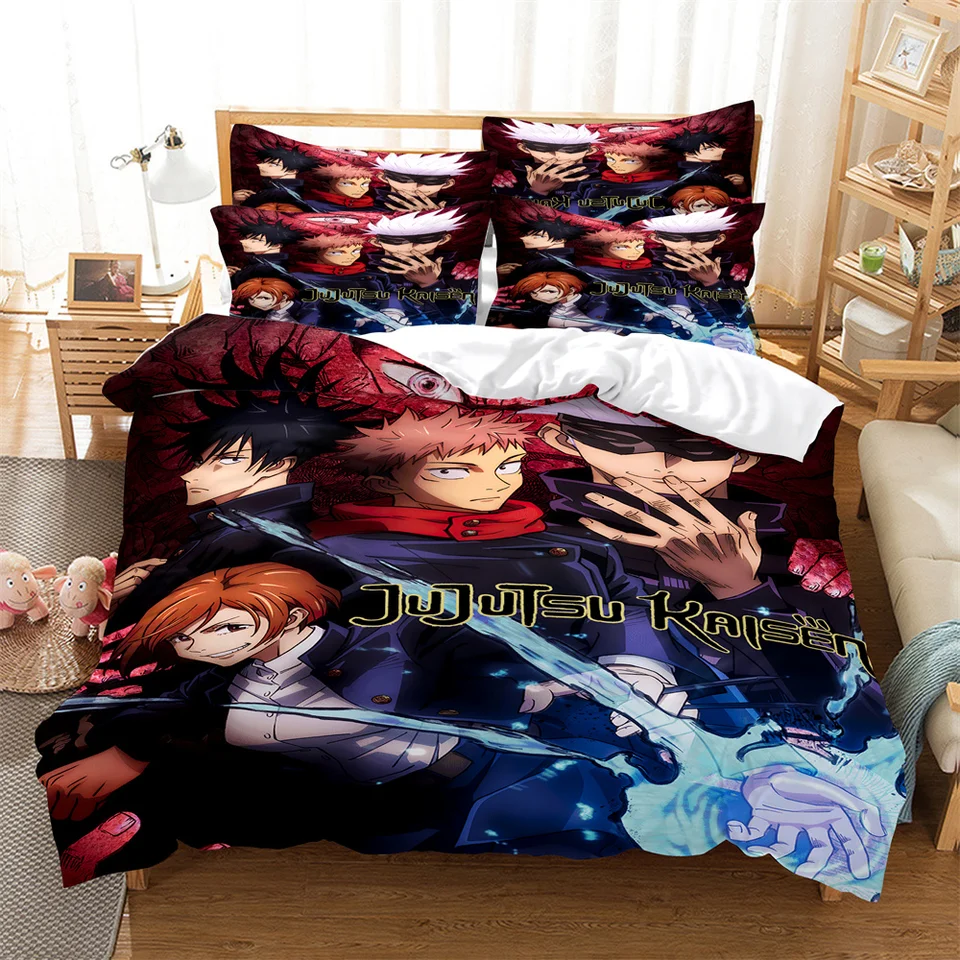 Postavy anime posteľné obklady sada obliečkových obalov sada 3D podstielka digitálna tlač lôžka bielizeň