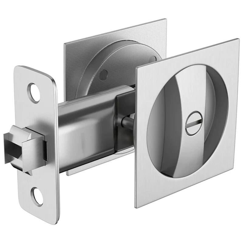 Posteľ/vrecko na vrecko na vrecko, saténový nikel moderné súkromie, štvorcový vreckový hardware, posuvná vrecková západka dverí