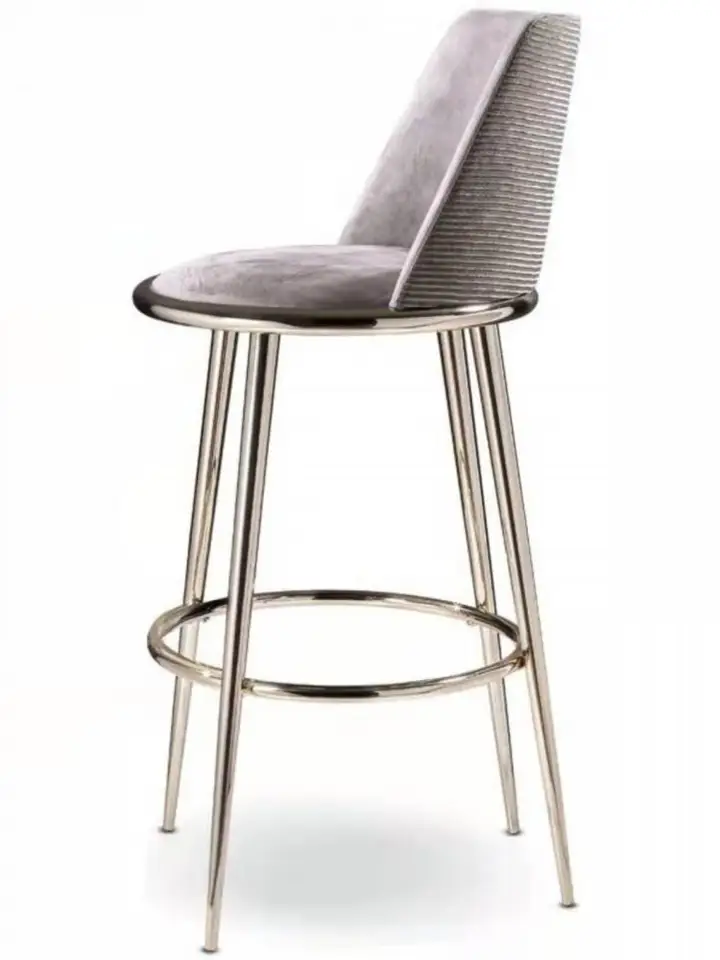 Postmoderná barová stolička Nordic Designer Light Luxury železná recepcia stolička Domáca káva operadla vysoká stolička barová stolička