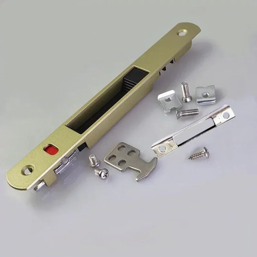 Posuvné dvere Mortise Lock Lock Hliníková zliatina Posuvné dvere a okenný háčik na háčik na háčik Zamknutá zámok Zámvitkami pre dvere terasy