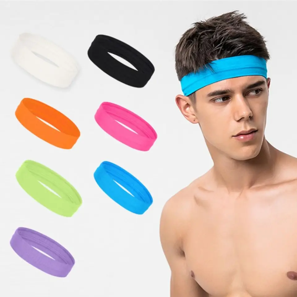 Pot-Absorbent Fitness Running Dance Anti-Perspiration čelenka vlasová páska non smypband powbands čisto farebná čelenka