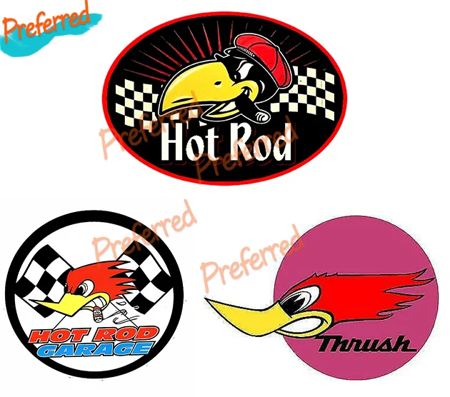 Potkan Hot Rod Chopper Vintage Racing potkan Fink Motorcycle Sticker Auta